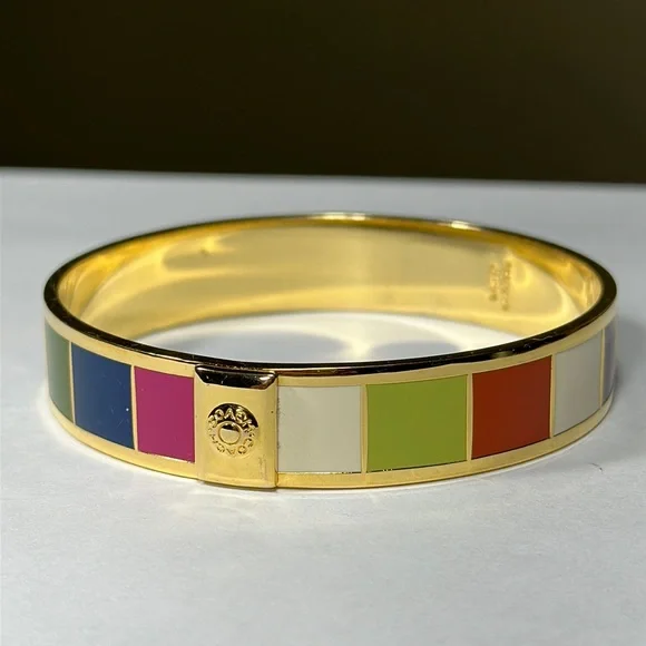 COACH Legacy Stripe Bangle Bracelet - Picture 1 of 7